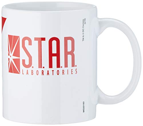 The Flash Taza, Porcelana, Blanco, 1 Count (Pack of 1)