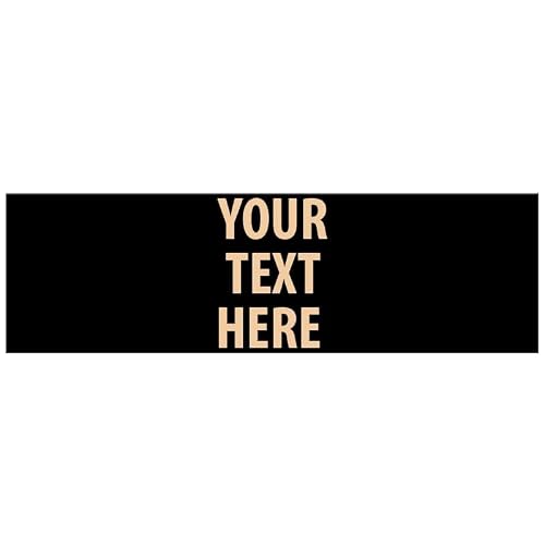 2.5" x .75" Custom Black Engraving Plate, Engraving Included
