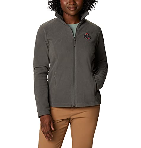 NCAA Ohio State Buckeyes Women s Give and Go II Full Zip Fleece Jacket, Medium, OS - Charcoal