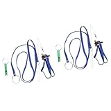 Happyyami 2 Piezas Correa De Tortuga Correas De Animales Pequeños Correa De Arnés para Tortuga Jersey De Tortuga Suministros De Tortuga Mascota Correa De Lagarto Blue Terciopelo Coreano