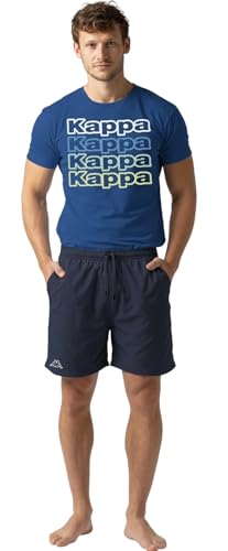 Kappa Pyjama pour homme en coton court léger ensemble de sport d'été bleu
