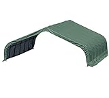 ShelterLogic Folien Weidezelt Zeltgarage Gerätehaus Run-In-Shed 49,6m² grün 730x670x380 cm