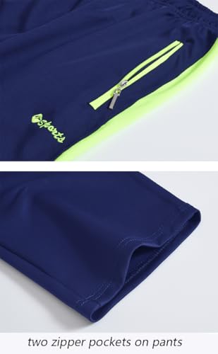 YSENTO Men's Tracksuits Outfits Set 2 Piece Jogging Suits Warm Up Sweatsuits Sweat Track Suits Sets Blue 4XL