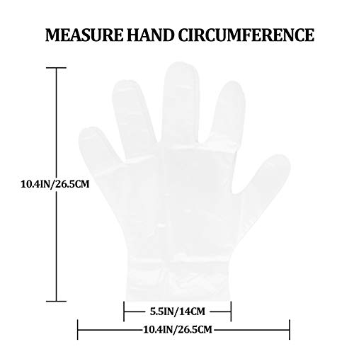 Disposable Gloves, 1000 Pcs Plastic Gloves for Kitchen Cooking Cleaning Food Handling by Teivio