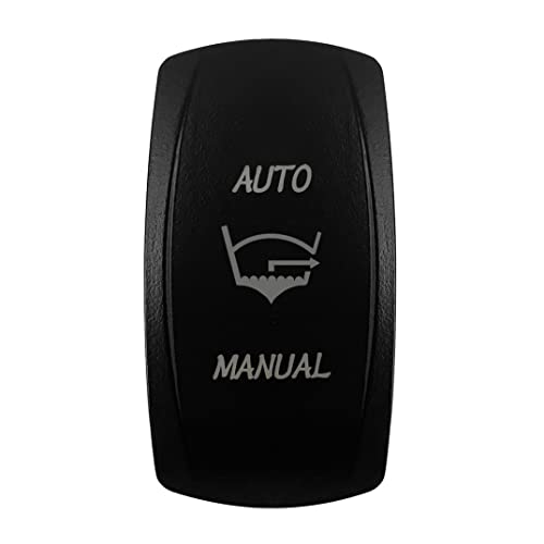 Image of Bilge AUTO /Manual Rocker Switch Cover Laser Etched Backlit Bilge Pump Switch Cover Cap for Car Boat Dashboard
