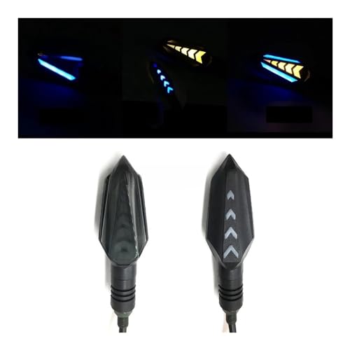 Clignotants moto LED universels 12V à défilement effet eau dynamique 4 pièces avant arrière