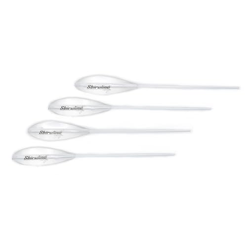 Sbirulino® Kit Set da 4 Pezzi Bombarde galleggianti (Bianche) - Semi affondanti (Trasparenti) - Super affondanti (Nere) da 3 a 95 Grammi (Trasparente - Semi AFFONDANTE, 10 GR)