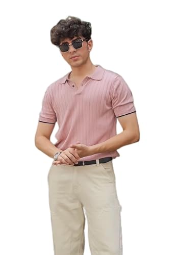 Image of Armisto Men's 100% Cotton Fancy Party Polo T-Shirt /Neutral Colour