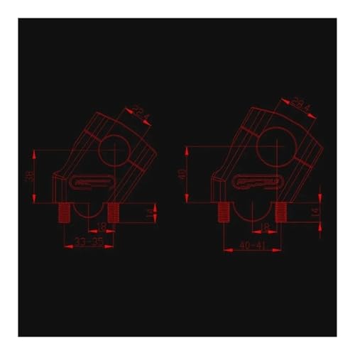 Abrazadera elevadora de manillar para Varadero 125 en aluminio rojo 6