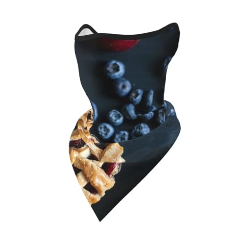 Hnnkloy Tarta de frutos rojos,Cubrebocas suave, braga de cuello, media máscara, bufanda, mascarilla deportiva