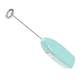 Xiuganpo Batidora de Mano Eléctrica Inalámbrica, Batidora de Huevos Doméstica con Batería Liviana para Cocina Casera, Cafetería, Metal Plástico 8,0 X 1,4 Pulgadas (BLUE)