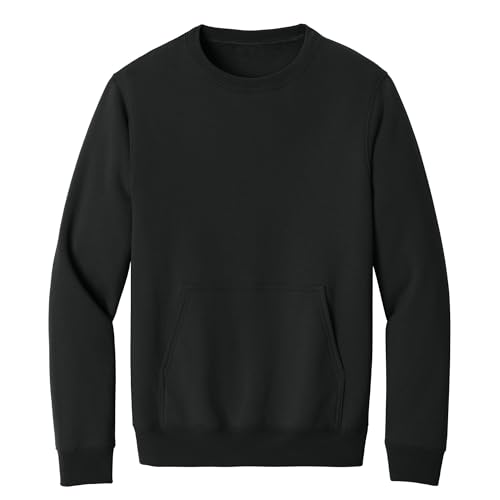 Men's Core Poly Cotton Fleece Pullover Crewneck Kangaroo Pocket Ultra Soft Sweatshirt4
