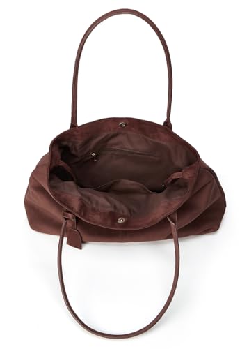 Bolso Mujer Hobo Tote Grande Capacidad Retro Beige miniatura 5
