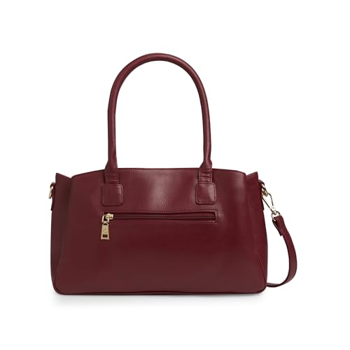 Image of Caprese Siji Tresana Large Satchel Bag for Women | Kashida Embroidery Handbag with Adjustable & Detachable Strap & 3 Spacious Compartments | Stylish Handheld Bag for Work, Travel & Everyday Use