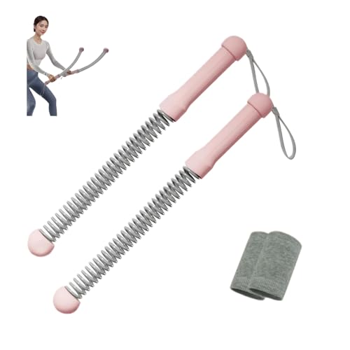 コードレス バトルロープ - 5MM加厚スチールスプリング・滑りにくいグリップ・一体型設計｜コンパクト軽量(44cm/1.6kg)｜自宅・ジム・オフィス対応｜筋トレ初心者向けトレーニング器具