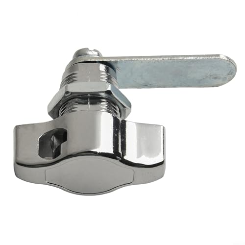 ZAMETTER Cerradura de leva sin llave para puerta de armario, cerradura pequeña para gabinete, cerrojo de metal para gabinete, buzón, candado de puerta (25 mm)