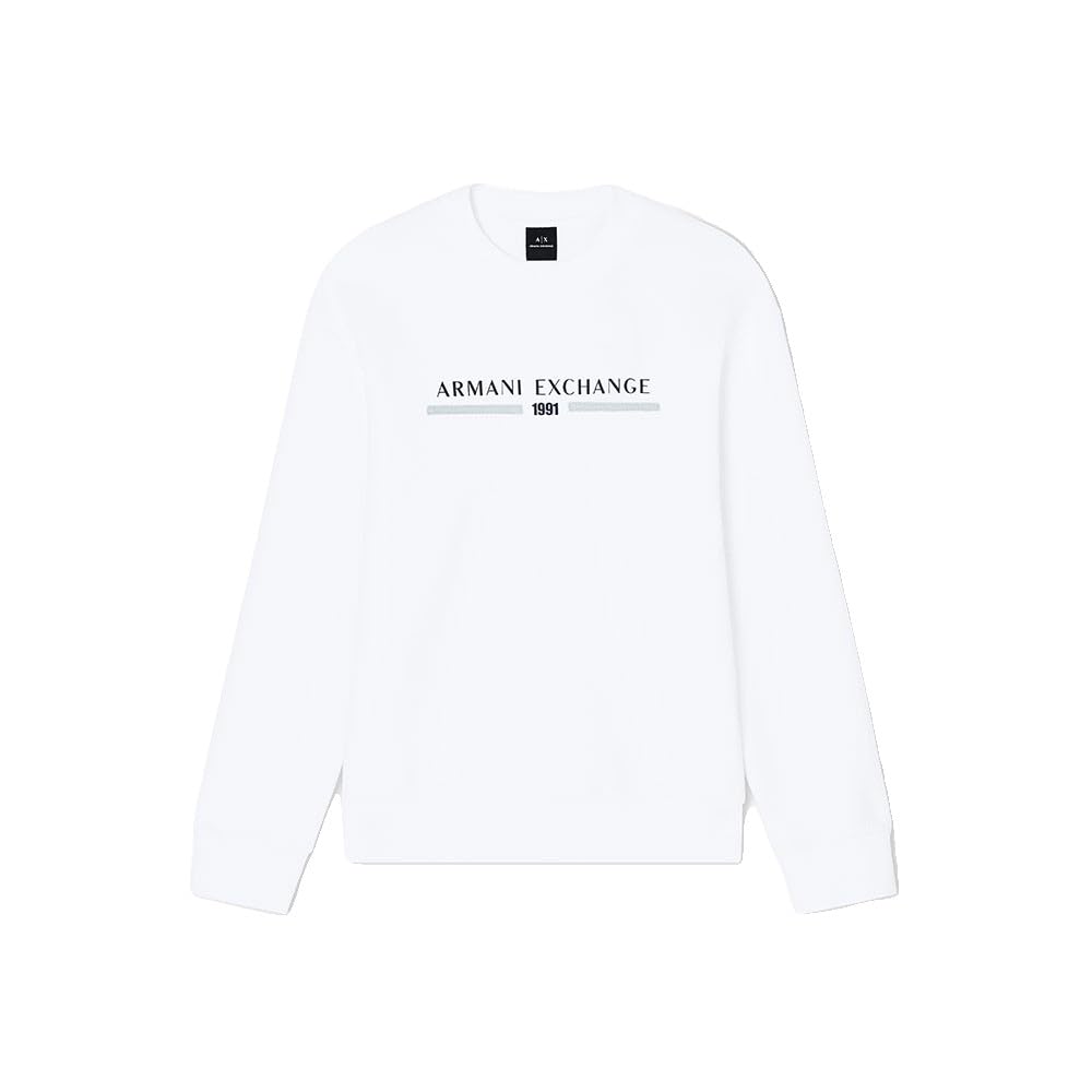 Armani Exchange Long Sleeve Big Front Logo Relaxed Fit Maglia di Tuta Uomo