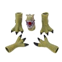 Hohopeti Dinosaurs Hand Puppet Vinyl Claw Gloves Educational for Collectors Interactive Animal Model for Brain-hand Coordination and Creative Play