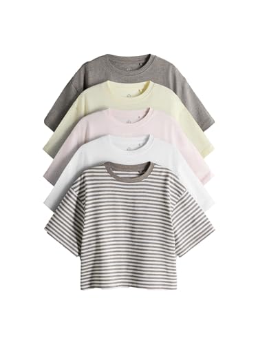 T-Shirt Court en Coton Fille Confort Absolu Lot de 4