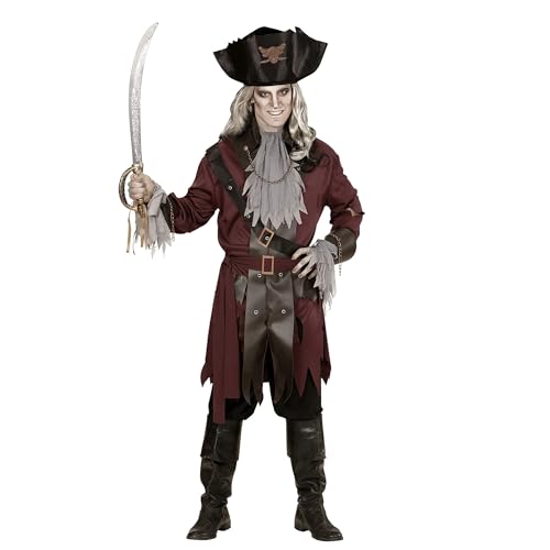 W WIDMANN MILANO Party Fashion 05953 - Gürtel (, Jabot, Bandeau Chapeau Capitaine l'Épouvanteur Veste Costume pour Adulte
