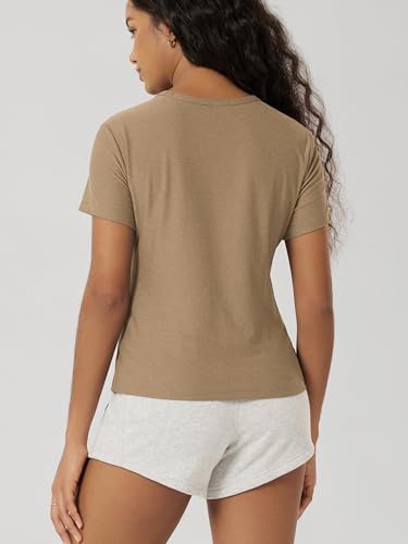Image of ODODOS Women's Short Sleeve Performance T-Shirts - Ultra Soft odSTRATUM Tech Crew Neck Tee UPF 50+ Essential Top