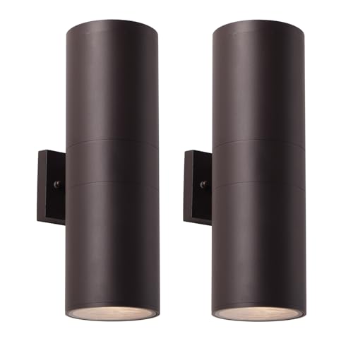 Image of mirrea 18 inch Modern Outdoor Porch Light 2 Lights, Oil Rubbed Bronze, 2 Pack