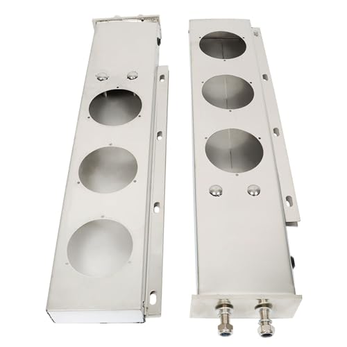 Image of waltyotur 1 Pair 30 2 1 /2 Bolt Spacing Stainless Steel Chrome Mud Flap Hanger with Light Cutouts Spring Loaded Replacement for Semi Trucks