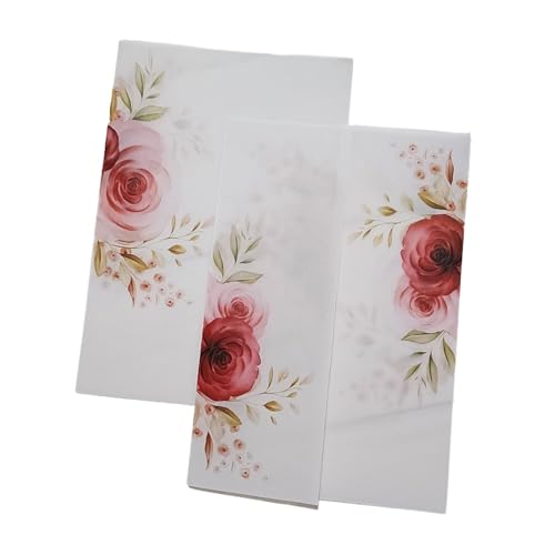 Tarjetas de invitación boda con sobres para invitaciones de vitela café para pack manualidades