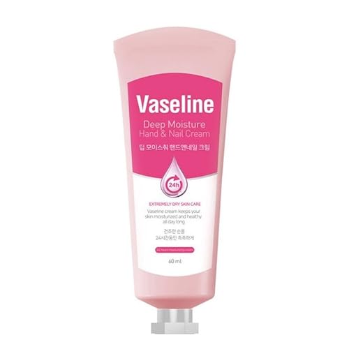Image of Vaseline 24H Deep Moisture Hand & Nail Cream Made in Korea - Intensive Hydration for Extremely Dry Skin - 60ml Tube