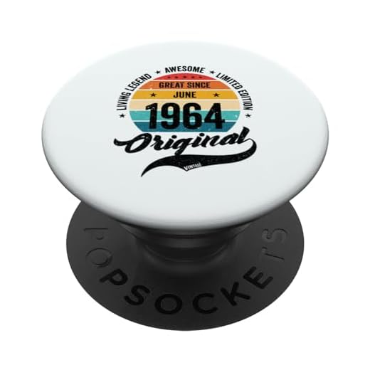 Junio 1964 Cumpleaños Retro Años Vintage Bday Clásico PopSockets PopGrip Intercambiable