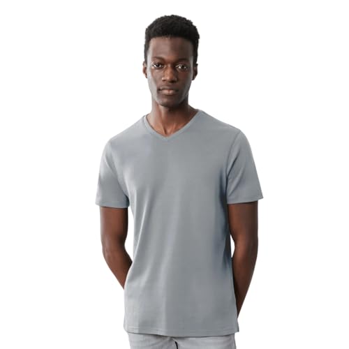 Image of Robert Barakett V Neck Short Sleeve Pima Cotton Casual Solid Mens T Shirt