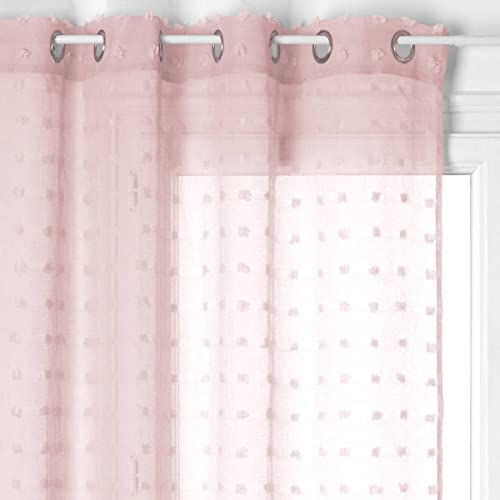 Atmosphera - Voilage Lily - Rose - 140x240 cm