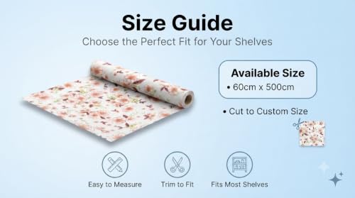 Image of Dribble (60cm X 500cm) Eva Shelf Liner Mat Roll, Non Slip Drawer & Cabinet Liner for Kitchen, Waterproof Oilproof Washable Fridge Mat, Anti Skid Multipurpose Mat Spring Lavender Terracotta