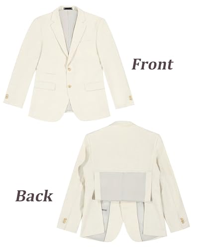 Image of Bofan Linen Boys Blazer Formal Suit Jackets for Boy Outwear Jacket & Coats for Kids Boys' Fashion Summer Wedding Outfit