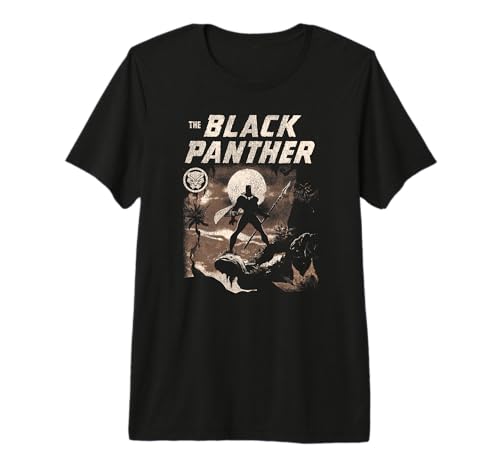 T-shirt Black Panther Marvel Comics vêtement vintage de collection jungle