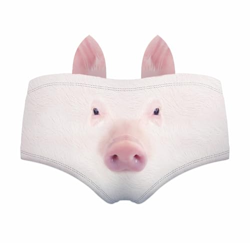 Image of JINKAIJIA Women's Flirty Sexy Funny Naughty 3D Printed Animal Tail Underwears Briefs Gifts With Cute Ears