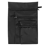ifundom Bolsa para Pañales de Ñiño 3 Piezas Negro 225X15 CM 20X30 CM 28X40 CM Organizador Portátil para Pañales Húmedos y Secos Mochila Almacenamiento Viaje Ñiño