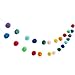 Wool Pom Pom Garland Decoration for Birthdays and Celebrations (10 ft, 24 Balls)