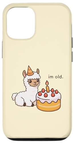 Funny Alpaca Birthday Im Old Bday P[L  j̎q ̎q LbY X}zP[X iPhone 12/12 Pro p