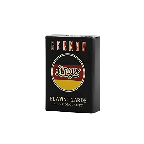 Lingo Playing Cards In Tin Box | Sturdy Travel Case | Language Learning Game Set With Useful Phrases | Fun Visual Flashcard Deck To Increase Vocabulary And Pronunciation Skills (German) #TOP7