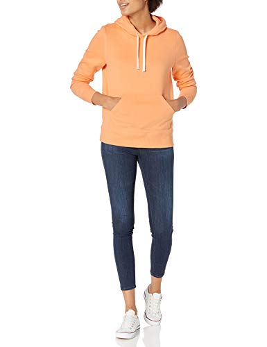 Amazon Essentials Women's French Terry Fleece Pullover Hoodie (Available In Plus Size), Melon Orange, Large #TOP3