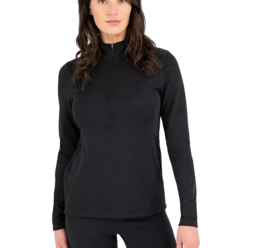 Terramar 3.0 Women's Thermawool Merino Half Zip (Smoke Heather, Medium) #TOP18