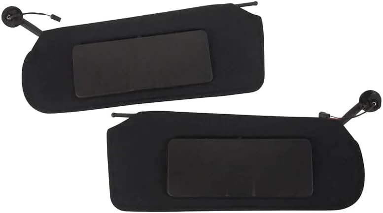 C5 & Z06 Corvette Replacement Sun Visor - Set of 2 with LED Lit Mirrors - Black for 1997-2004 Corvettes