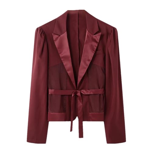 Men's Patchwork Suit Coat Slim Fit Lightweight Design for Club, Street, or Event Performance Use