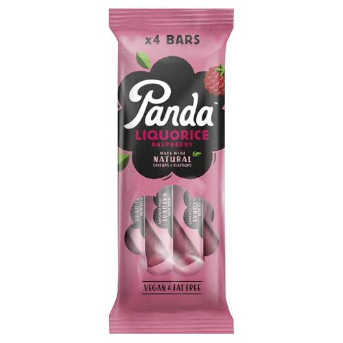 Panda 4 barras de regaliz de frambuesa natural