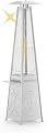 Outdoor Pyramid-Shaped Freestanding Heater/Light, 48,000 BTU Propane Heater with Removable Table Patio Propane Cover,Wheels and Lid?Safety Protect for Outdoor Parties, Backyards, and Gardens