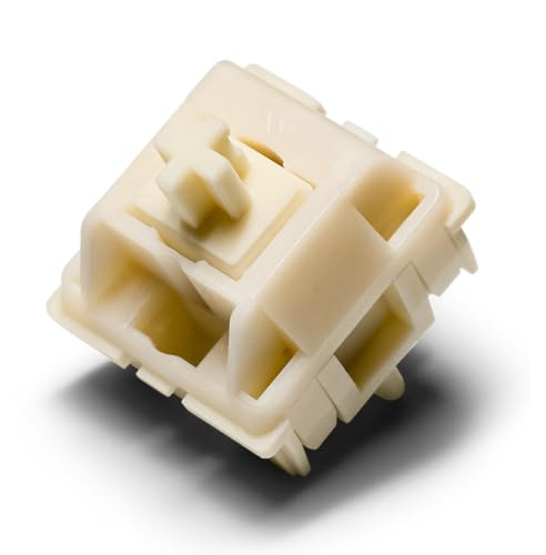 Kinetic Labs KTT Vanilla Ice Cream Pre Lubed Linear Keyboard Switches 5 Pin PCB Mount Switches (18 Pcs)