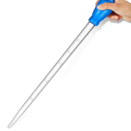 17.7in 1 Pieces Long Pipette for Fish Tank Coral Food Feeder Long Syringe Reef Coral Food Spot Feeder Tube for Reef Aquatic Plant Spider Snake Lizard,for Axolotl Tank Accessories