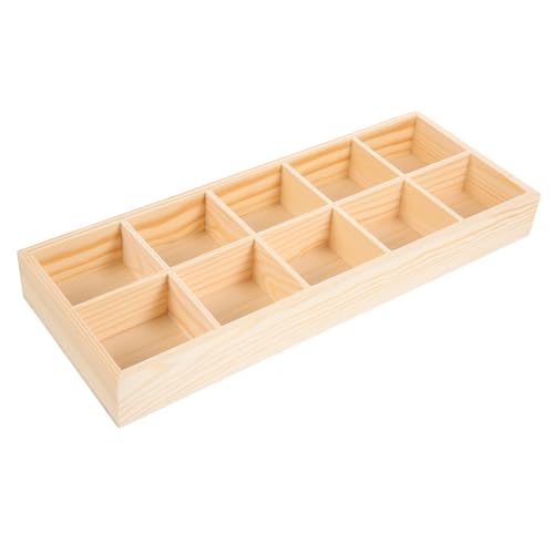 HOLIDYOYO Wood Tea Bag Organizer for Counter Teabags Organizer Tea Bag Holder Tea Bag Storage Organizer