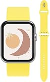 アップルウォッチ シリコン ラバーバンド ベルト くすみカラー 防水 スポーツ Apple Watch Ultra 2/Ultra SE Series 10/9/8/7/6/5/4 対応 38mm/40mm/41mm/42mm/44mm/45mm/46mm/49mm (38/40/41mm, S/M, レモンイエロー)
